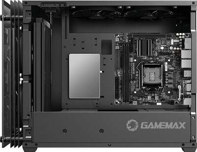 Корпус GameMax Stratos ITX, черный, mini-ITX, Без БП (Stratos ITX)