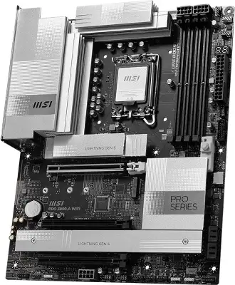 Материнская плата MSI PRO Z890-A WIFI  Soc-1851 Intel Z890 4xDDR5 ATX AC`97 8ch(7.1) 5Gigabit RAID+HDMI
