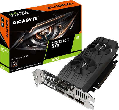 Видеокарта GIGABYTE NVIDIA nVidia GeForce GTX 1630 OC Low Profile 4G 4Gb DDR6 PCI-E DVI, 2HDMI, DP
