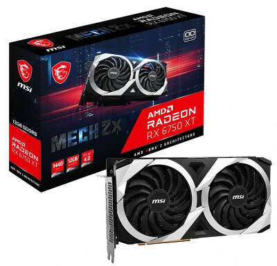 Видеокарта MSI AMD Radeon RX 6750 XT MECH 2X 12G OC 12Gb DDR6 PCI-E HDMI, 3DP