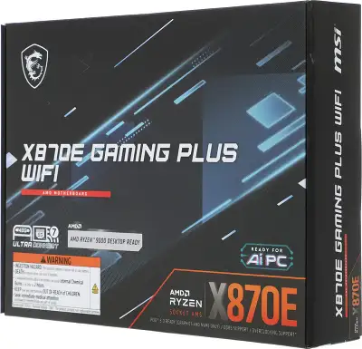 Материнская плата MSI X870E GAMING PLUS WIFI SocketAM5 AMD X870 ATX AC`97 8ch(7.1) 5Gigabit RAID+HDMI