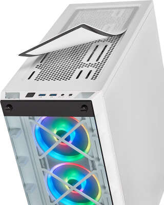 Корпус Corsair iCUE 465X RGB, белый, ATX, Без БП (CC-9011189-WW)