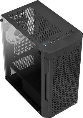 Корпус AeroCool Trinity Mini-G-BK v2, черный, mATX, Без БП (ACCS-PV32033.11)
