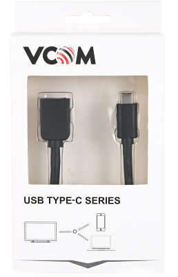 VCOM USB 2.0 Type-C (m) - USB 3.2 Type-AF 0.2м CU409