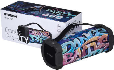 Колонка порт. Hyundai H-PAC460 черный 9W 1.0 BT/3.5Jack/USB 10м 1500mAh