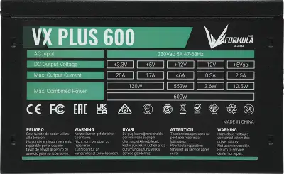 Блок питания 600W Formula VX-600 PLUS