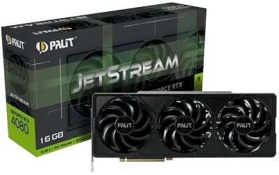 Видеокарта Palit NVIDIA nVidia GeForce RTX 4080 JetStream 16Gb DDR6X PCI-E 3HDMI, DP