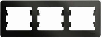 GLOSSA 3-постовая РАМКА, горизонтальная, АНТРАЦИТ
