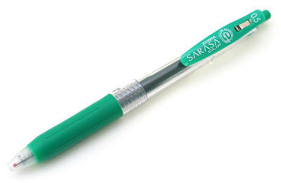 Ручка гелевая автоматическая SARASA CLIP (0,5), зеленая