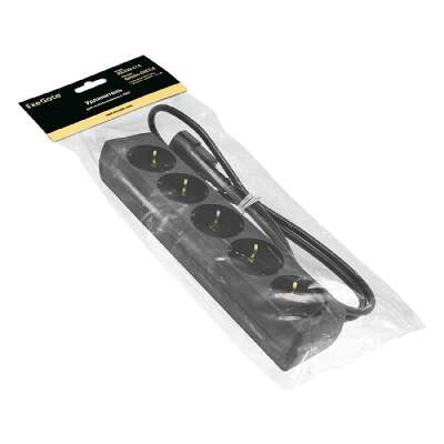 Exegate EX221200RUS Сетевой фильтр Exegate SPU-5-0.5B (5 розеток, 0.5м, UPS вилка, черный)