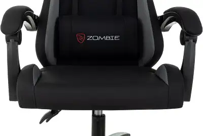 Кресло игровое Zombie Void черный/серый с подголов. крестов. пластик