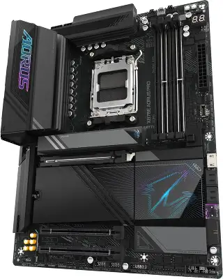 Материнская плата GIGABYTE X870E AORUS PRO, AM5, X870, 4*DDR5, 4*SATA, 4*M.2, 7*USB 3.2, 2*USB 2.0, 2*Type-C, 3*PCIx16, HDMI, ATX