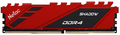 Оперативная память Netac Shadow 16GB DDR4-2666 (PC4-21300) C19 19-19-19-43 1.2V Memory module (DIMM) Red