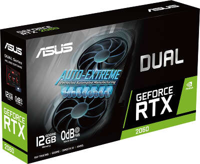 Видеокарта ASUS NVIDIA nVidia GeForce RTX 2060 Dual EVO 12Gb DDR6 PCI-E DVI, 2HDMI, 4DP