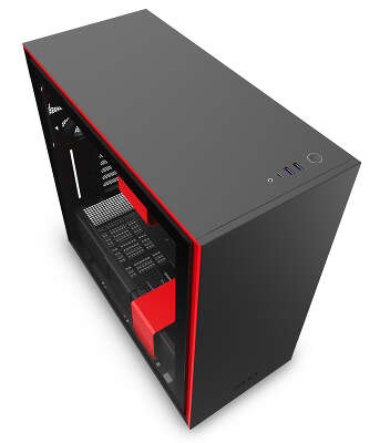 Корпус NZXT H710, черный/красный, ATX, Без БП (CA-H710B-BR)