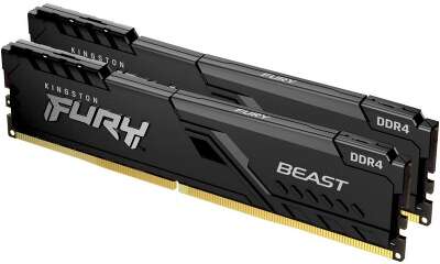 Модуль памяти Kingston FURY Beast Black Gaming Memory KF436C18BBK2/32 32GB DDR4 3600 DIMM Non-ECC, CL18, 1.35V, 2Gx8 Кит 2х16, RTL, (319743)