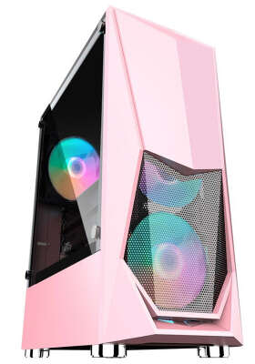 Корпус 1STPLAYER DK-3, розовый, ATX, Без БП (DK-3-PK-3G6)