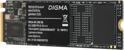 Накопитель SSD Digma PCIe 3.0 x4 256GB DGSM3256GM23T Mega M2 M.2 2280