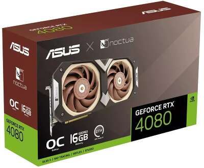 Видеокарта ASUS NVIDIA nVidia GeForce RTX 4080 RTX4080-O16G-NOCTUA 16Gb DDR6X PCI-E HDMI, 3DP