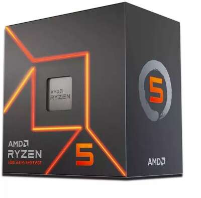 Центральный Процессор AMD RYZEN 5 7600 BOX (Raphael, 5nm, C6/T12, Base 3,8GHz, Turbo 5,1GHz, RDNA 2 Graphics, L3 32Mb, TDP 65W, SAM5)