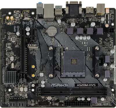 Asrock A520M-HVS {Soc-AM4 AMD A520 2xDDR4 mATX AC`97 8ch(7.1) GbLAN RAID+VGA+HDMI}