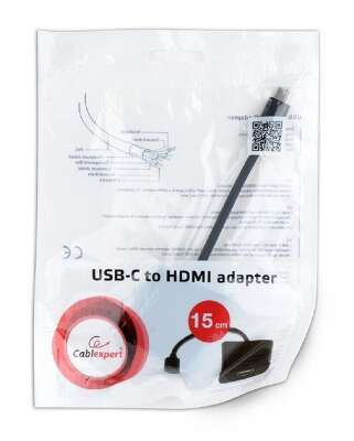 Cablexpert Переходник USB Type-C/HDMI, 15см, пакет (A-CM-HDMIF-01)