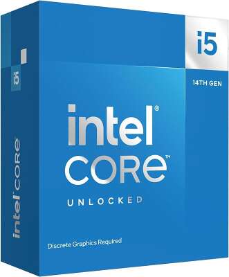 Процессор CPU Intel Core i5-14600KF (3.5GHz/24MB/14 cores) LGA1700 OEM, TDP 125W, max 192Gb DDR4-3200 DDR5-5600, CM8071504821014SRN42, 1 year