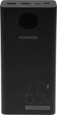 Мобильный аккумулятор Romoss PEA40 Pro 40000mAh QC3.0/PD3.0 65W 3A 2xUSB-A/USB-C черный (6936857201076)