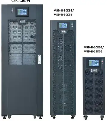 ИБП Powercom Vanguard-II-33 VGD-II-20K33, 200000VA, 18000W, клеммная колодка, черный