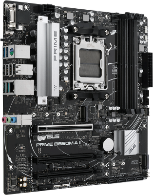 Материнская плата ASUS PRIME B650M-A II-CSM, AM5, B650, 4*DDR5, 4*SATA, 2*M.2, 4*USB 3.2, 4*USB 2.0, 4*PCIx16, DP+HDMI+VGA, mATX; 90MB1EH0-M0EAYC