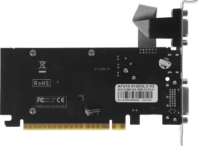 Видеокарта AFOX NVIDIA nVidia GeForce GT 210 0.5Gb DDR3 PCI-E VGA, DVI, HDMI
