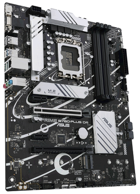 Материнская плата ASUS PRIME B760-PLUS D4, LGA1700, B760, 4*DDR4, 4*SATA, 3*M.2, 3*USB 3.2, 2*USB 2.0, Type-C, 2*PCIx16, 2*PCIx1, DP+VGA+HDMI, ATX; 90MB1CW0-M1EAY0