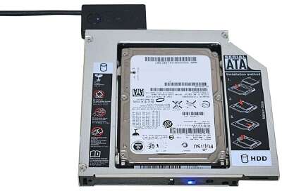 ORIENT Адаптер UHD-2SC9, для 2.5” SATA HDD для установки в SATA отсек оптического привода ноутбука 9.5 мм (30262)