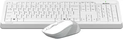 Клавиатура + мышь A4Tech Fstyler FG1010 клав:белый/серый мышь:белый/серый USB беспроводная Multimedia (FG1010 WHITE)