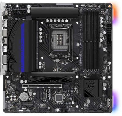 Материнская плата Asrock B760M PG RIPTIDE Soc-1700 Intel B760 4xDDR5 mATX AC`97 8ch(7.1) 2.5Gg RAID+HDMI+DP