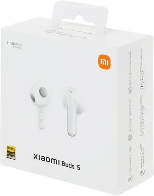 Гарнитура вкладыши Xiaomi Buds 5 M2341E1 белый беспроводные bluetooth в ушной раковине (BHR8117GL)