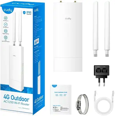 Точка доступа Cudy LT700 OUTDOOR AC1200 10/100/1000BASE-TX/4G белый