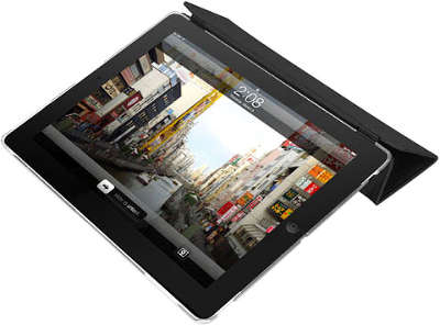 Чехол со съемной обложкой на экран Macally Hardshell Clear для iPad2/iPad 3, черный [COVERMATE-3B]