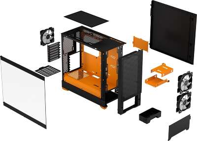 Корпус Fractal Design Pop Air RGB Orange, черный/оранжевый, ATX (FD-C-POR1A-05)