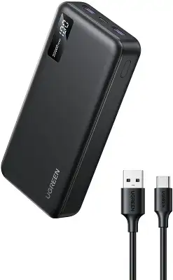 Внешний аккумулятор UGREEN PB312 (25683) 20000mAh PD 20W Power Bank. Цвет: серый