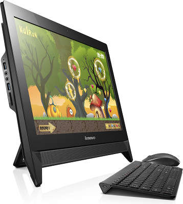 Моноблок 19.5" Lenovo C2000  Black N3050/2/ 500/ Multi/WF/CAM/DOS/ Kb+Mouse (F0BB003ARK)