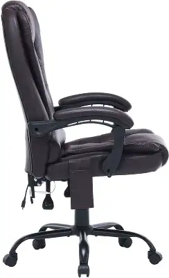 Кресло Cactus CS-CHR-OC03M-BR с вибромассажем темно-коричневый экокожа с подголов. крестов.