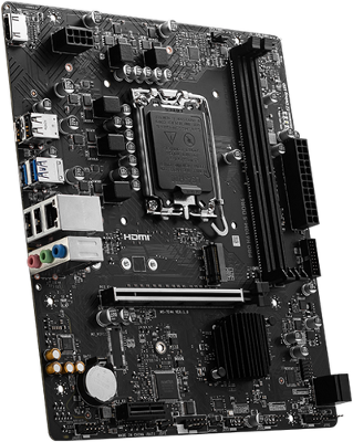 Материнская плата MSI PRO H610M-S DDR4 H610,LGA1700,2DDR4,1PCI-Ex16,1PCI-Ex1,2M.2,2SATA3.0,4USB3.2Gen1,8U