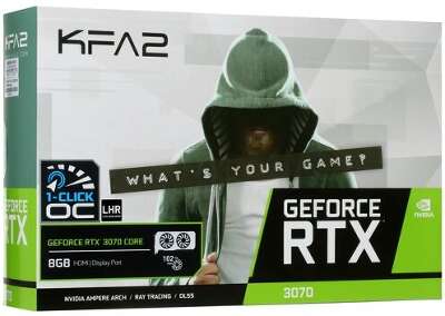 Видеокарта KFA2 NVIDIA nVidia GeForce RTX 3070 1-Click OC 8Gb DDR6 PCI-E HDMI, 3DP