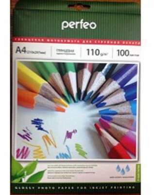 Perfeo PF-GLA4-110/100 Бумага Perfeo глянцевая 100л, A4 110 г/м2 (G09)