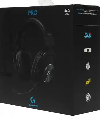 Наушники с микрофоном Logitech G Pro X черный 2м мониторные оголовье (981-000819)
