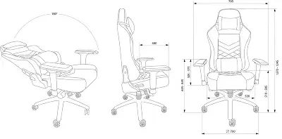 Кресло игровое Cactus CS-CHR-0112BL черный экокожа с подголов. крестов. сталь