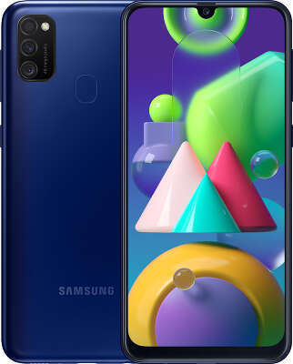Смартфон Samsung SM-M215F Galaxy M21 64Гб Dual Sim LTE, синий (SM-M215FZBUSER)