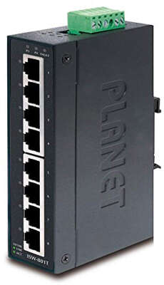 ISW-801T коммутатор для монтажа в DIN рейку/ IP30 Slim Type 8-Port Industrial Fast Ethernet Switch (-40 to 75 degree C)