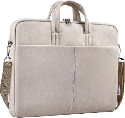 Defender Сумка для ноутбука Solid  15.6" PU кожа, бежевый, карман (26126)